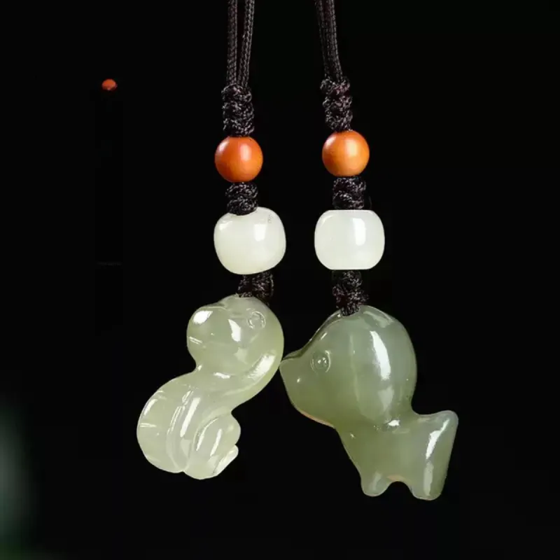 Fuxin Hetian Jades White Jade/Pale Greenish White Jade Unisex-2