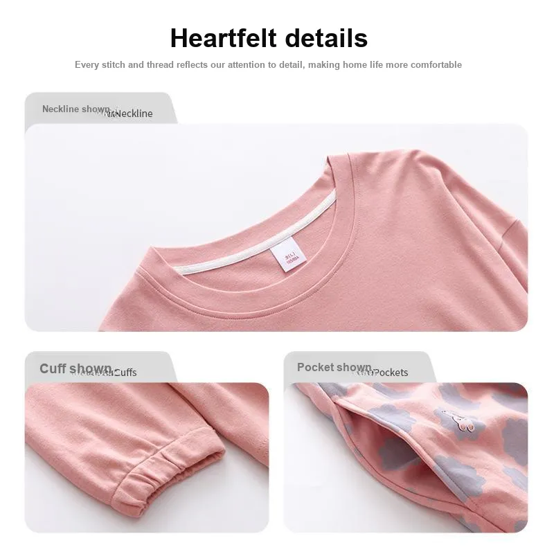 Aidai Pajama Set Women's Peach Pink-5