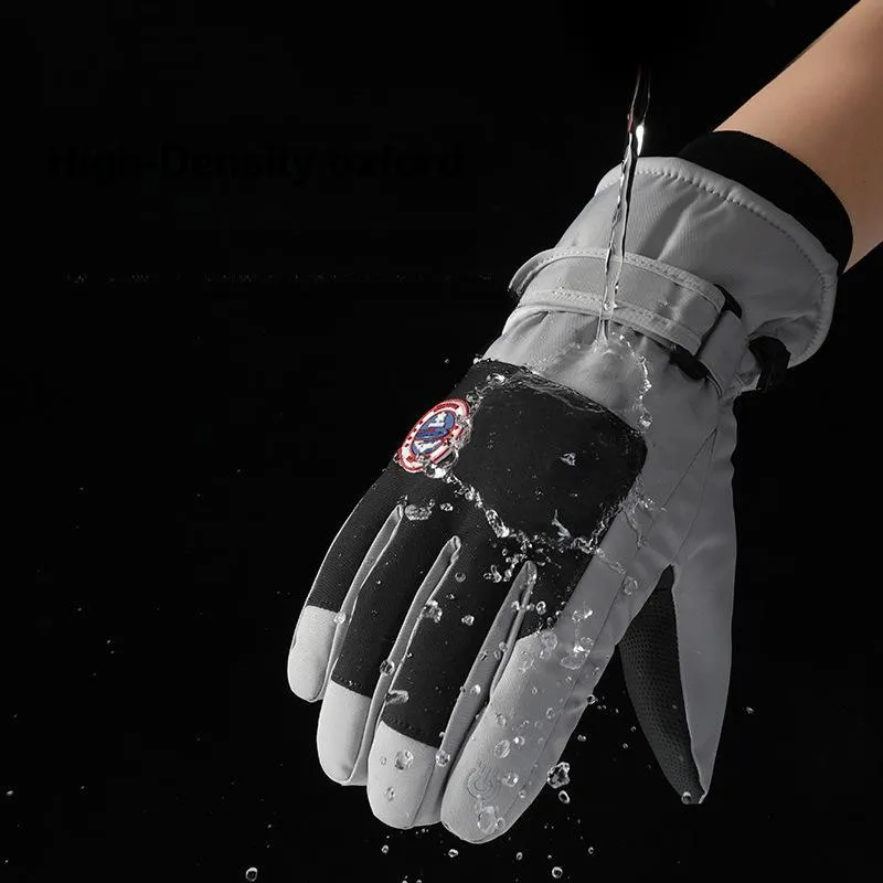 AS FISH Ski Gloves Anti Slip Wear Resistant Outdoor Sports Gloves Unisex-1