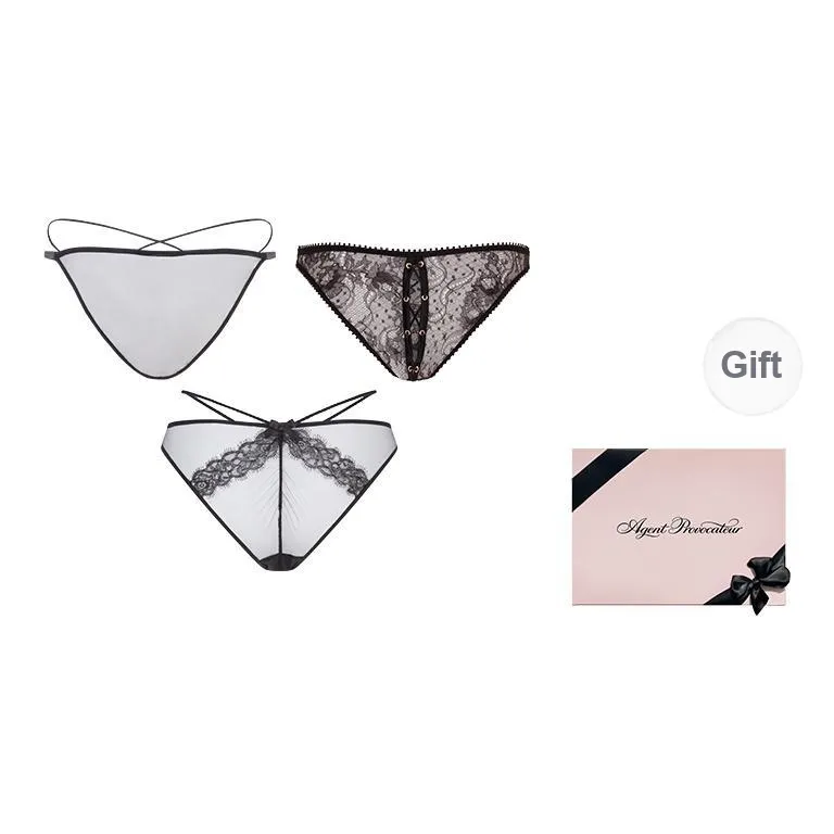 Agent Provocateur Underpants Women's 3-Piece Gift Box Set Black-1