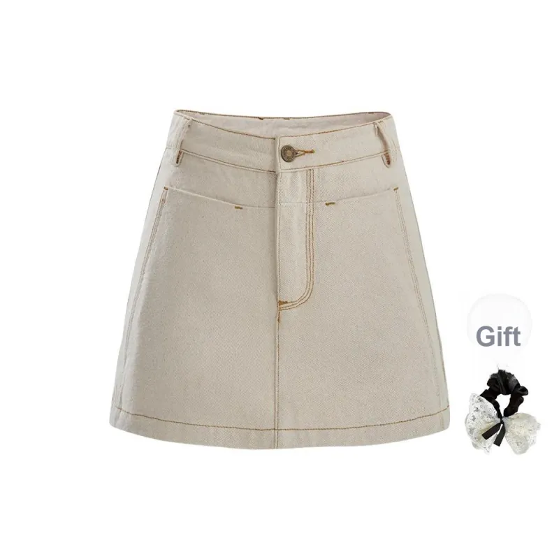 TUSHIFEI Denim Short Skirts Women's-7
