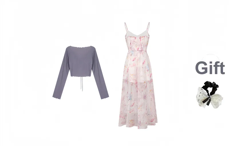 PAVEA Two Piece Skirt Sets Women's-1