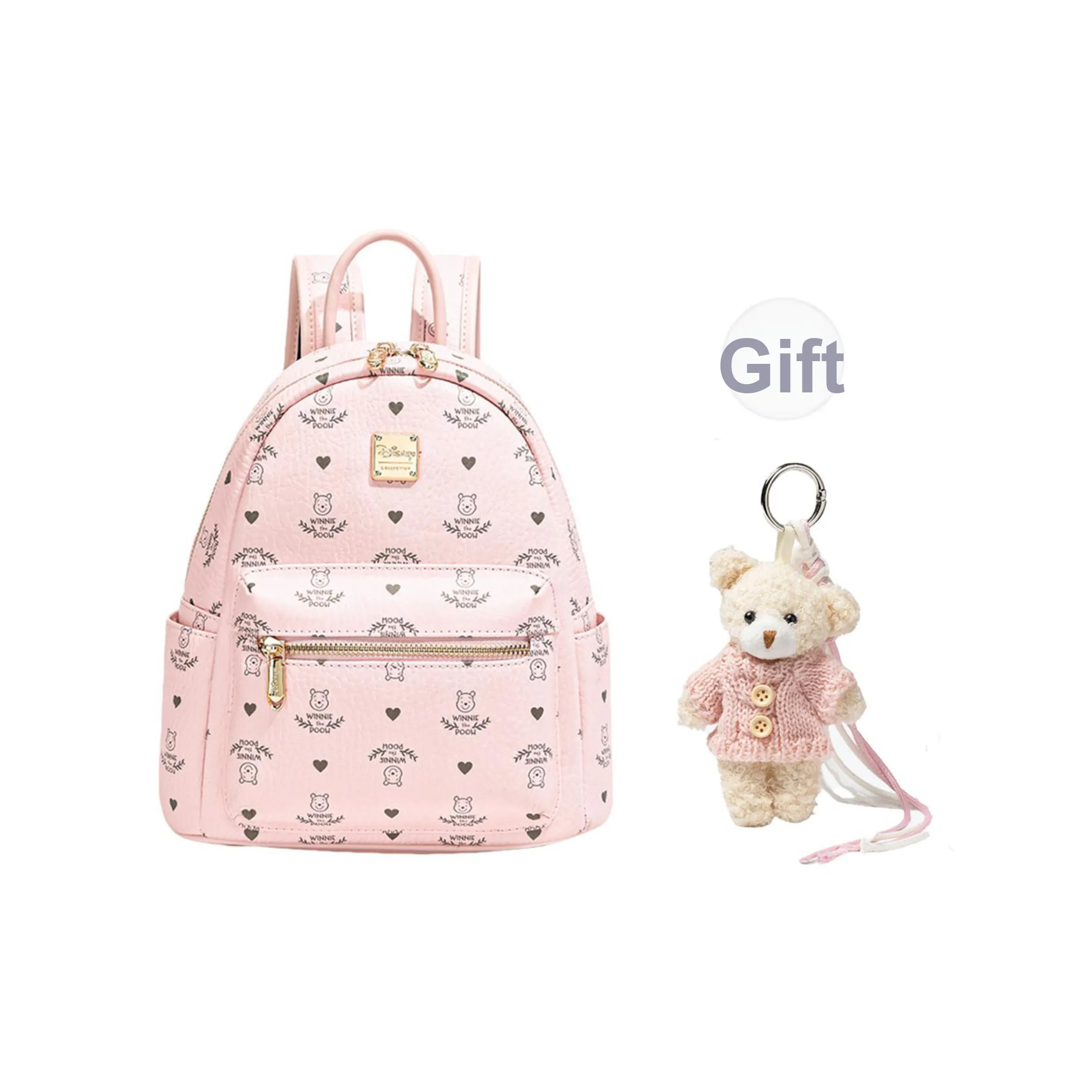 Disney Winnie The Pooh ПВХ Рюкзак Женский Розовый