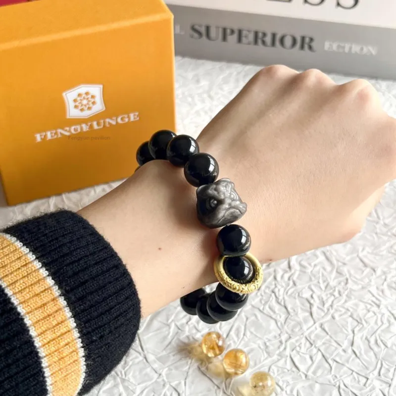 Fengyun Pavilion Obsidian Bracelets Unisex-2
