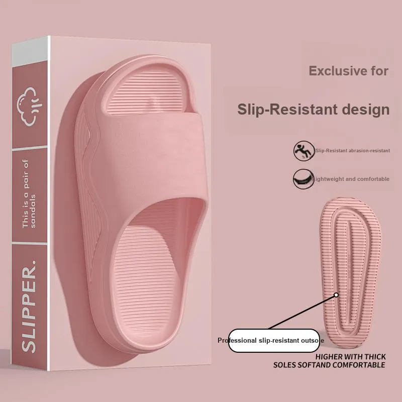 Foot Recreation Summer Indoor Home Use Slip Resistant Bathroom Bathing Eva Slippers, Unisex, Slippers-20