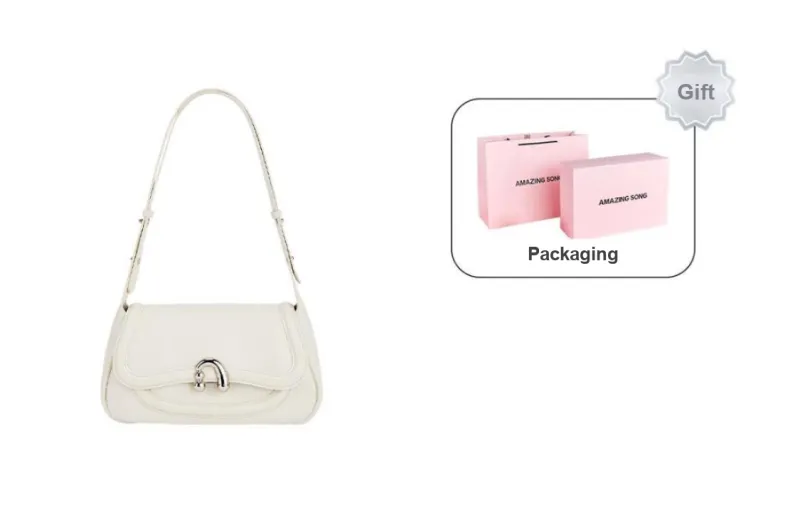 AMAZING SONG Cow Leather Nubuck Handheld Bag Saddle Bag Shoulder Bag Women's Black/White/Green/Red-12