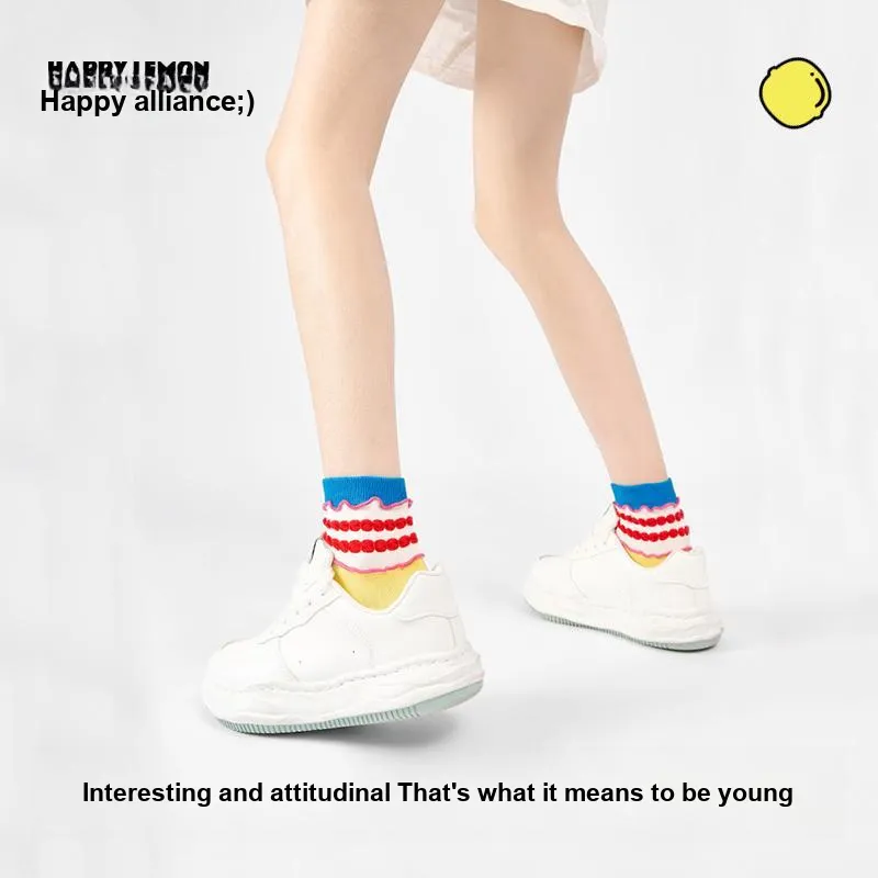 Happylemon Mid Calf Socks Women's 5 Pack-18