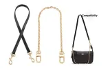 [Leather Strap]Underarm Shoulder Strap 65cm+Decorative Chain
