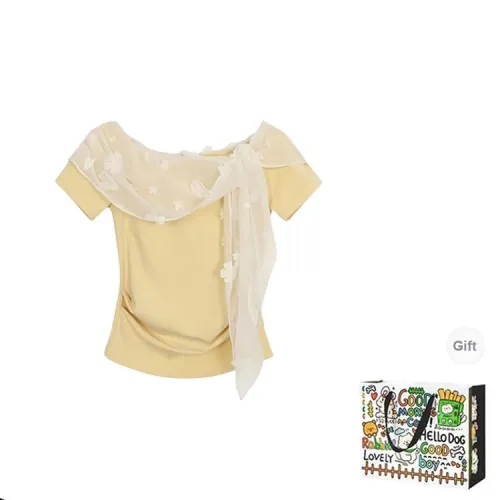 HAPG T Shirts Women's Yellow Shopping Bag