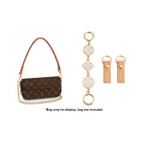 White Large Four-Leaf Clover Extender Chain 17cm+Abrasion-Resistant Buckle 1 Pair