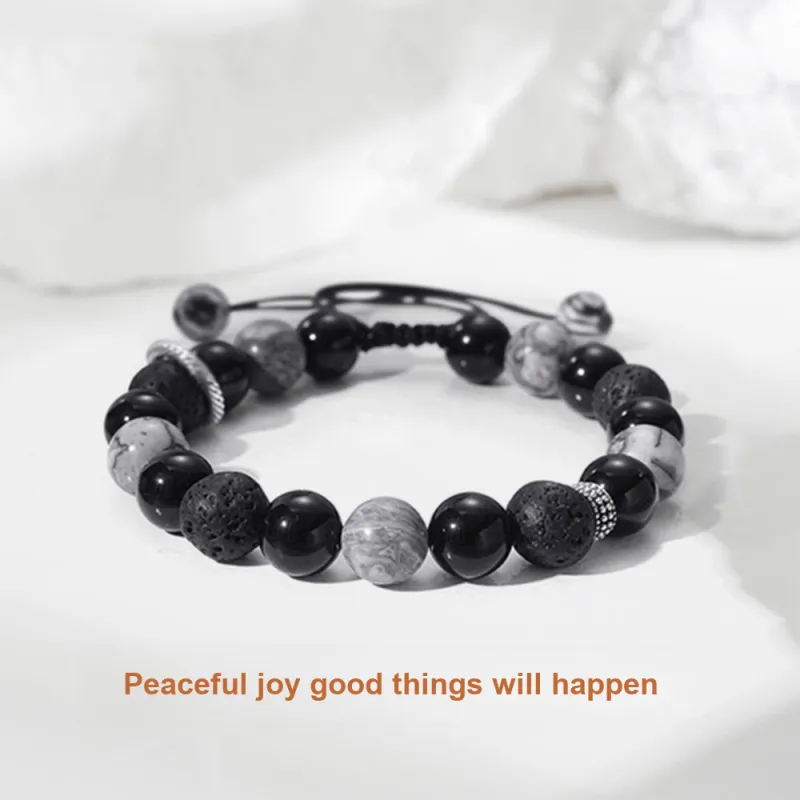 Bermuda Eyes Colored Glaze Jade Bracelets Unisex-1