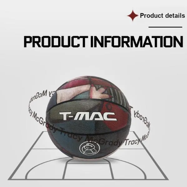 T-Mac x PABLO PICASSO PU Basketball Umber Size 7 Training Unisex-7