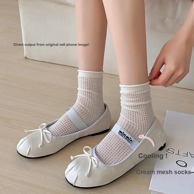 Lan Miao Mid Calf Socks Women's Shopping Bag Combo Set-34
