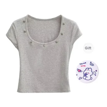 EVPGB Set in Sleeve T Shirt Women's Gray Gift Included
