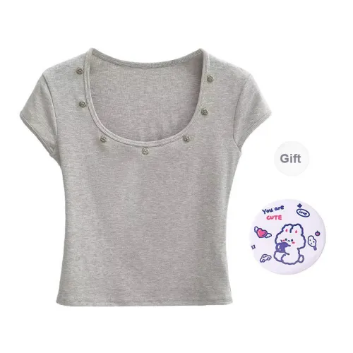 EVPGB Set in Sleeve T Shirt Women's Gray Gift Included