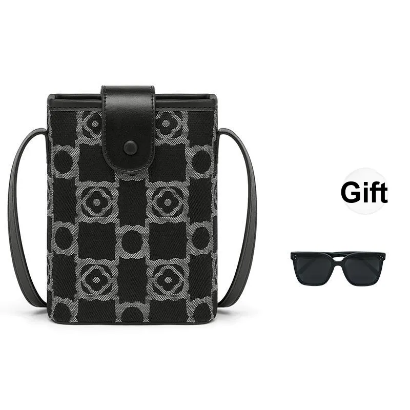 MashaLanti Denim Cell Phone Pouch, Shoulder Bag, Crossbody Bag, Small Bag Trumpets Women's Royal Blue/Black-0