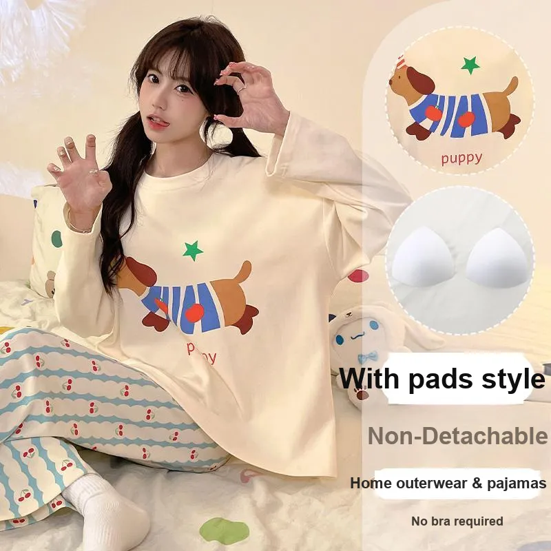 OUSHIBO Pajama Set Women's Image Color-3