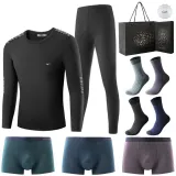 8-Piece Set Gift Box (1 Crew Neck Black Underwear+3 Pairs of Underpants+4 Pairs of Socks)