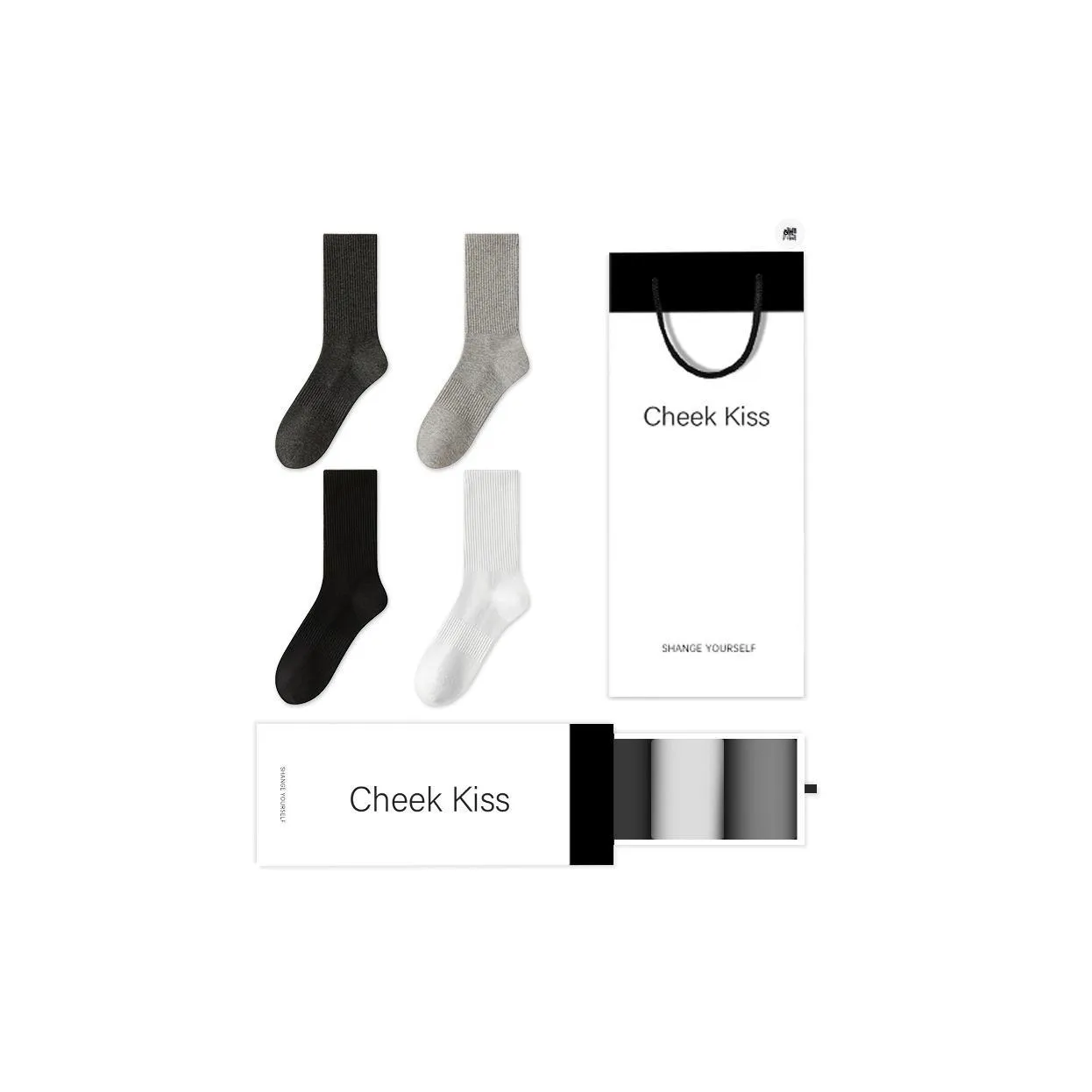 Cheekkiss Носки Унисекс Высокие носки Утепление Термические Анти-запах Анти-пиллинг Колено Высокие носки 100% хлопок Набор в подарочной коробке