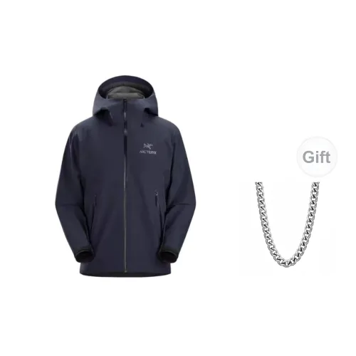 Arcteryx Beta Series Windbreaker Jackets Men Blue Comes With Necklace