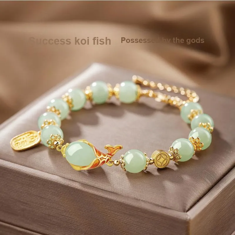 SGE Bracelets Pale Greenish White Jade Women's-1