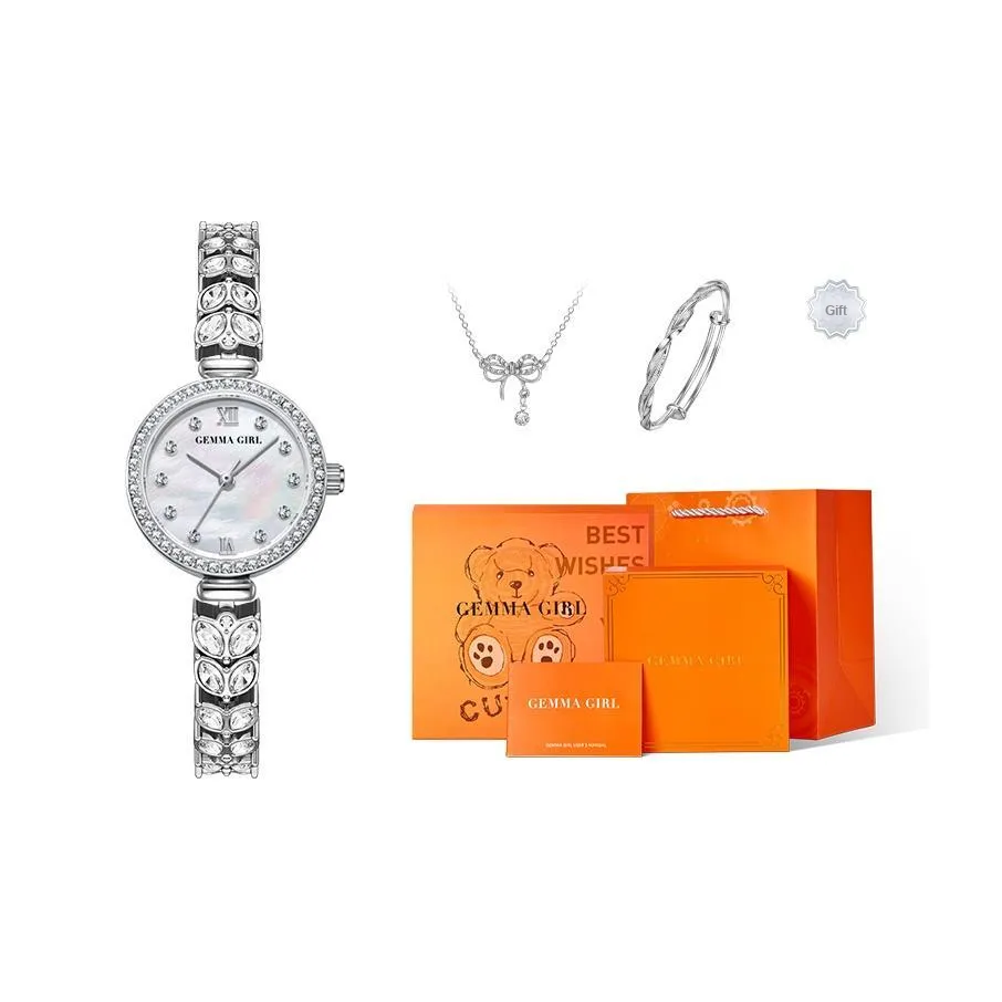 GEMMA GIRL Confession Box Mermaid Women's Watch Кварцевый механизм Часы Женские Жемчужная раковина Циферблат часов