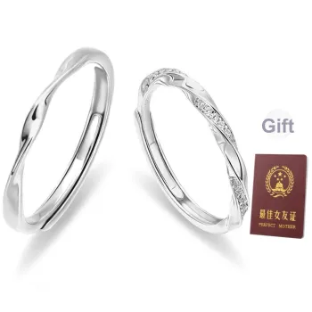 ZSY 999 Fine Silver Couple Rings Unisex