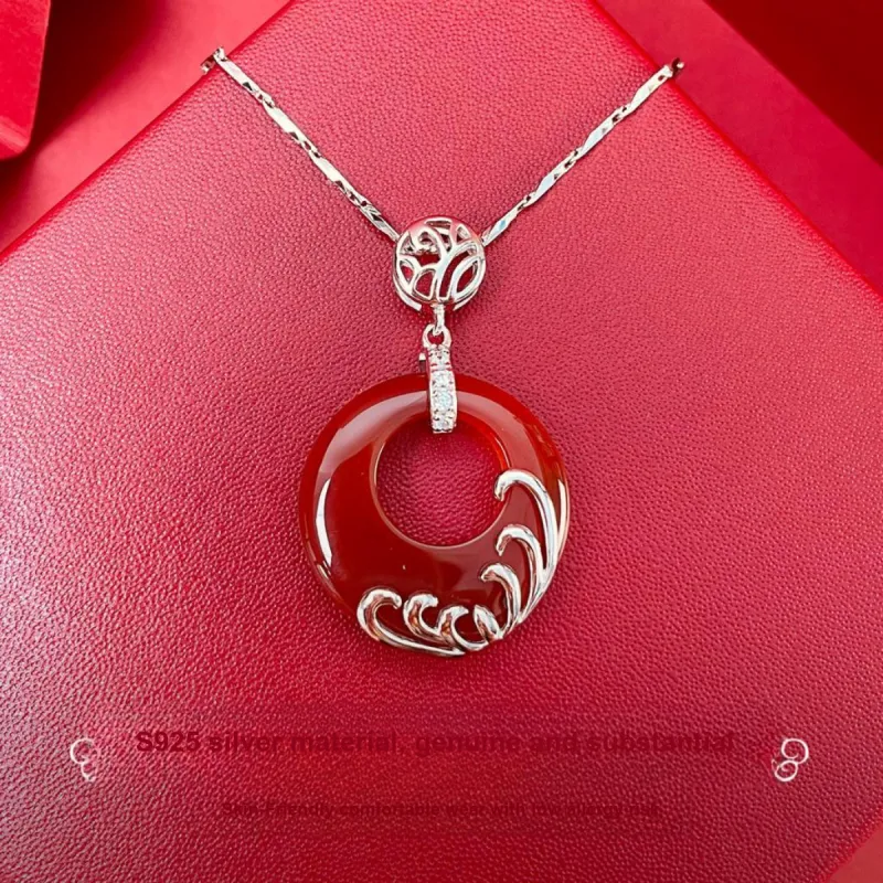 Love Agate Jade Necklaces Women's-5