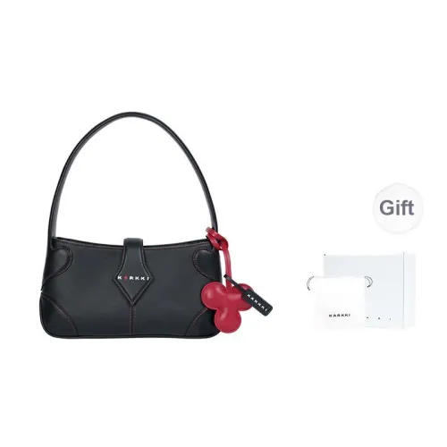Karkki Cow Leather Shoulder Bag Women's Black