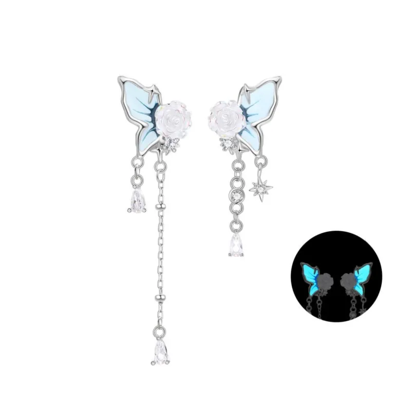Lao Feng Xiang S925 Silver Earrings Women's-0