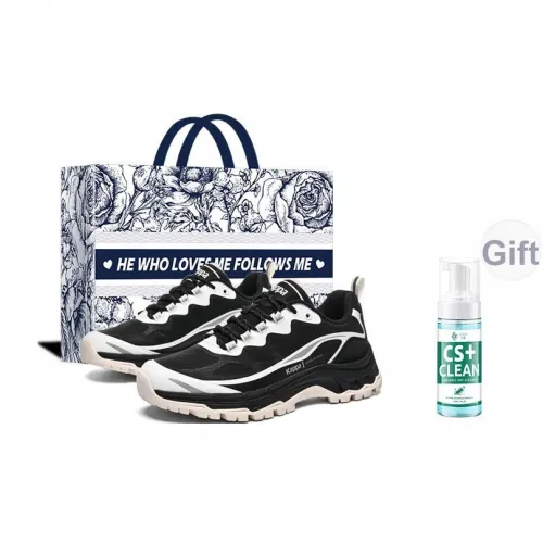 KAPPA Противоскользящая Износостойкая Низкий Топ Повседневная Функциональная Обувь Унисекс Черный Белый