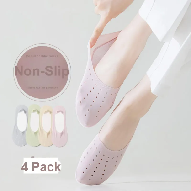 JUNEROSE No Show Socks Women's 4 Pack-3