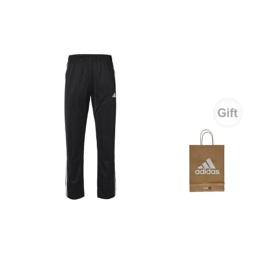 Adidas Knitted Sweatpants Men Black/White+Gift Bag