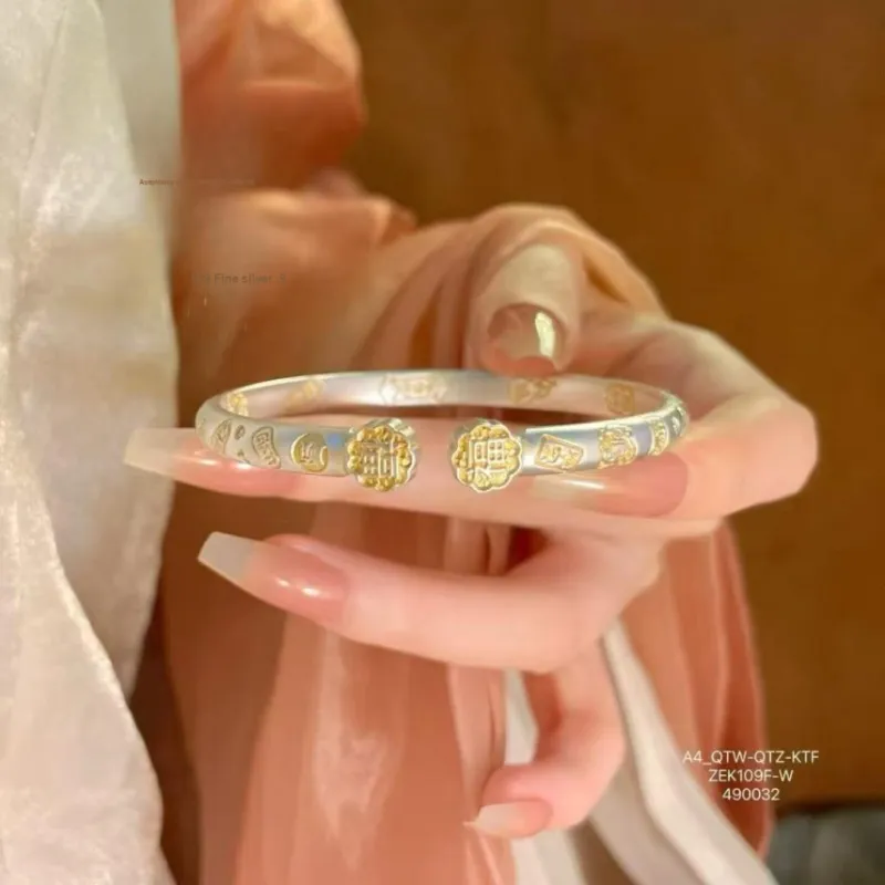 AITAO 999 Fine Silver Bangles Women's-3