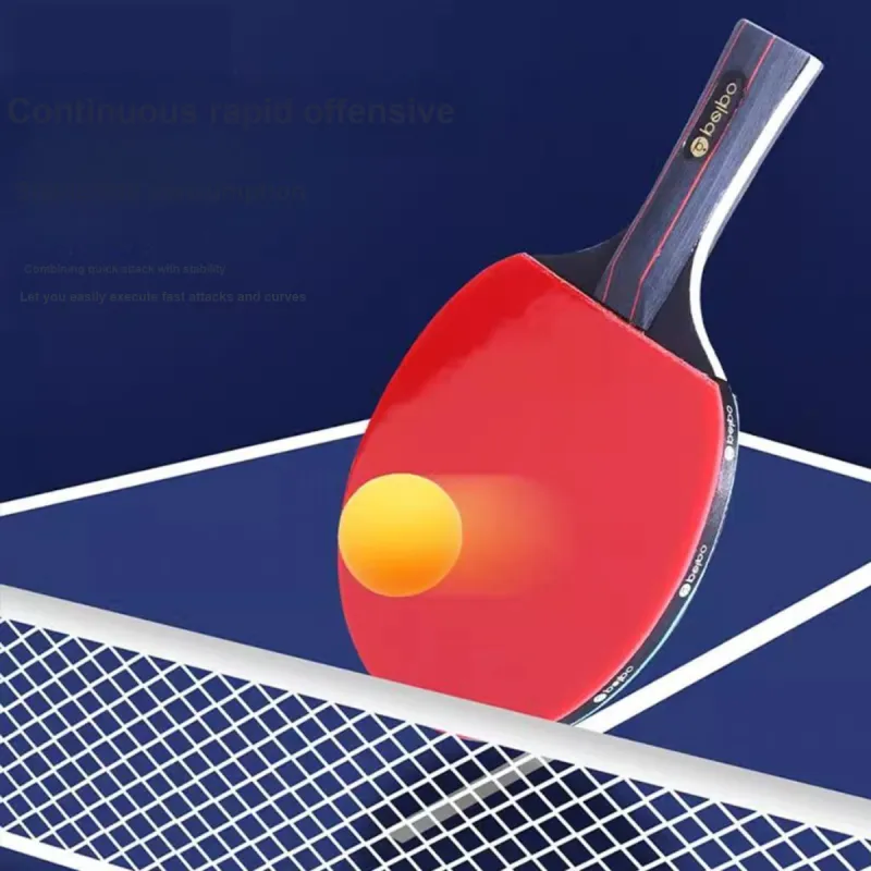 Ping Pong Paddles Unisex Rubber Sponge Poplar Red Multi Specification-20
