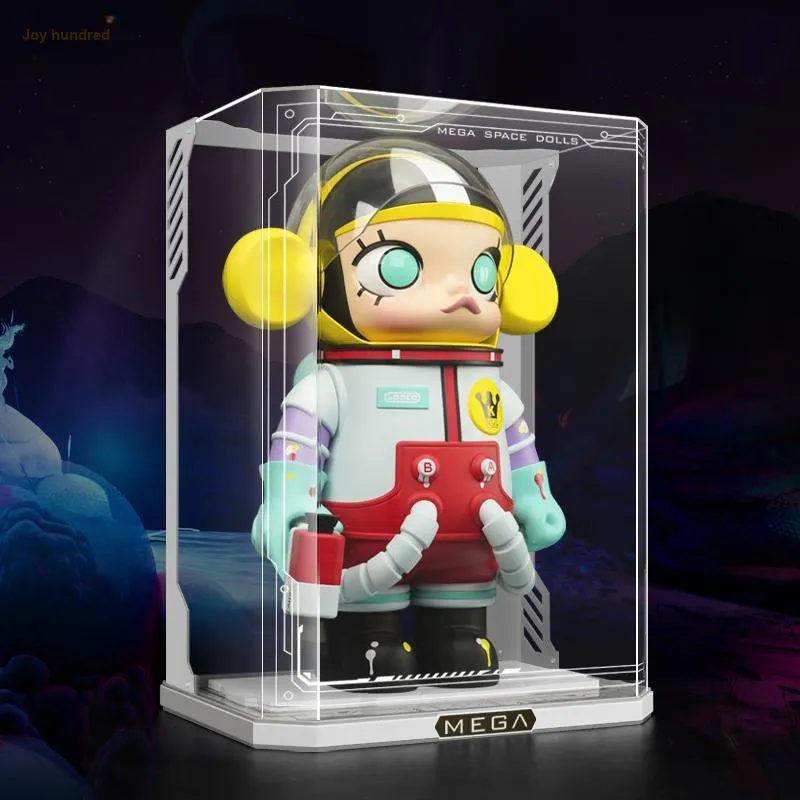 LIGHT YOUR BRICKS Le Yi Bai Compatibility Pop Mart 1000% Molly Extra Large Action Figure Storage Box Model Accessories-2