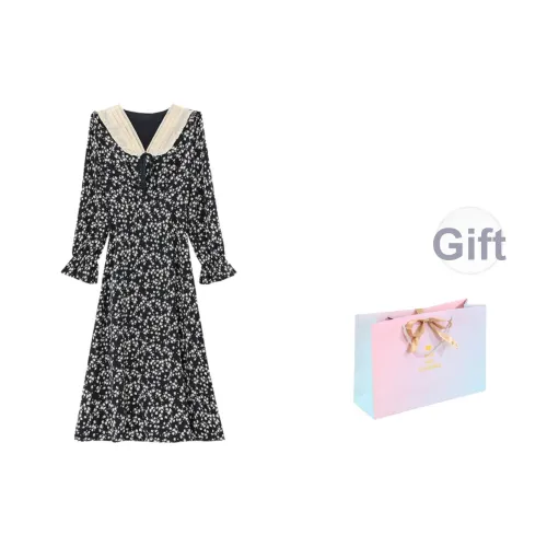 SONDR Длинное платье с длинными рукавами женское