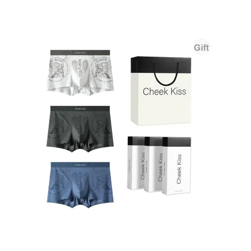 Cheekkiss Подарочная коробка нижнего белья для мужчин удобные бесшовные боксеры 3 упаковки