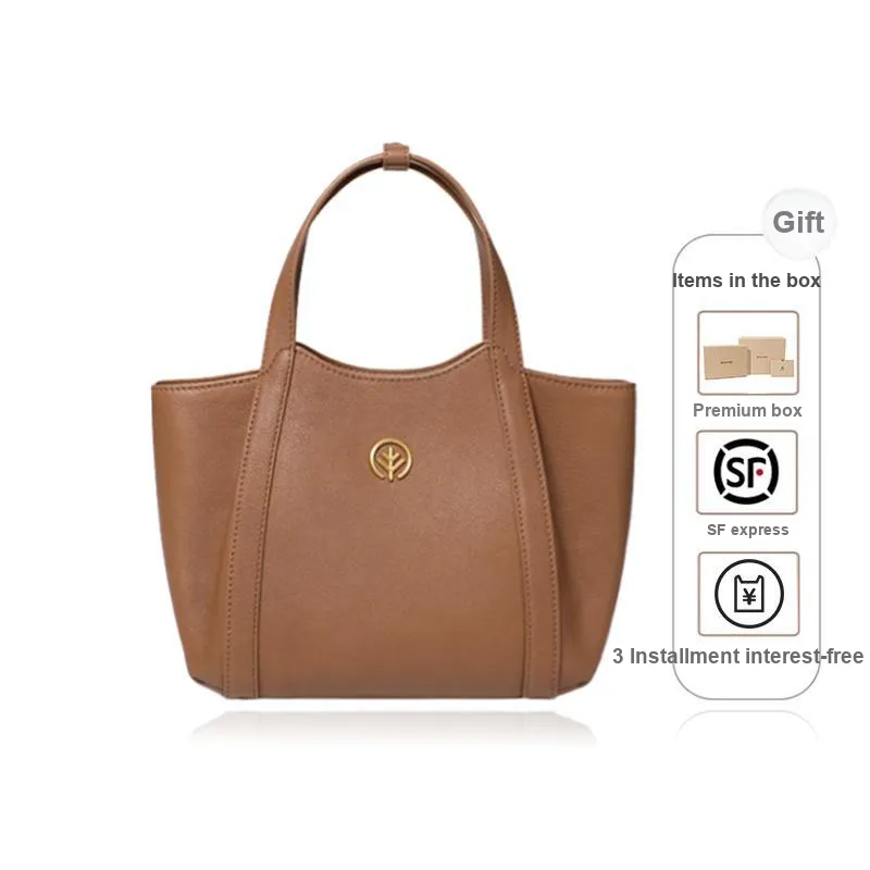 BAGTREE Cow Leather Handbag Regular Women's Acorn Color/Roasted Brown/Black/Bright White