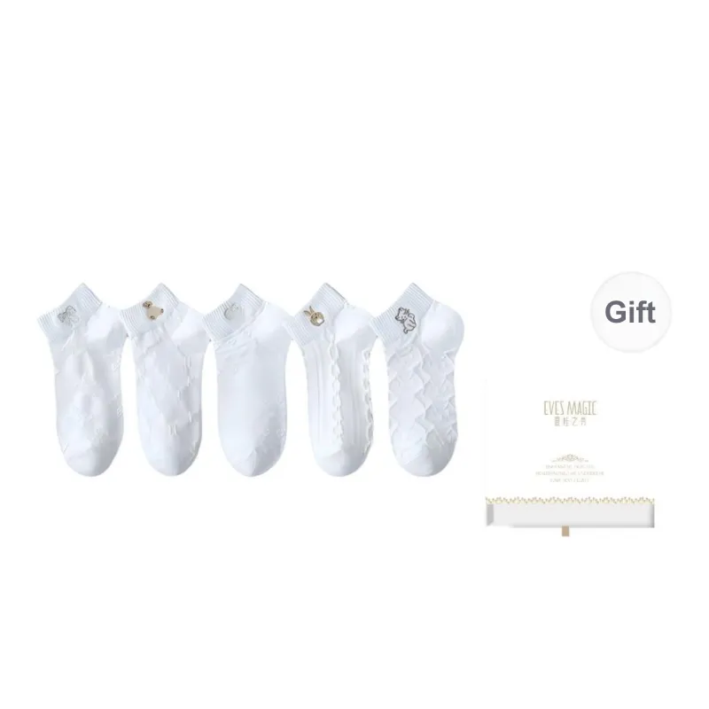 XIA.WA.ZHI.XIU Ankle Socks Women's Box 5 Pack-35