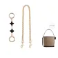 Round Buckle Black Four-Leaf Clover Extender Chain 12cm+Decorative Chain 45cm