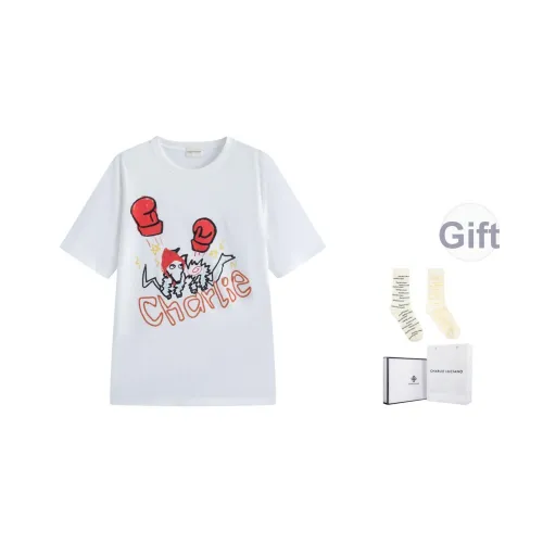 Charlie Luciano Белая коробка + Носки Унисекс T Рубашки