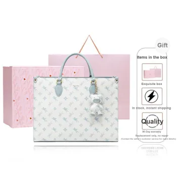 NUCELLE PVC One Shoulder Bag, Women's Tote Bag, Shopping Bag, Handheld Laptop Bag Large Size Women's Multicolor