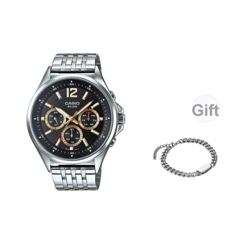 CASIO Кварцевый механизм Часы Мужские Черный циферблат