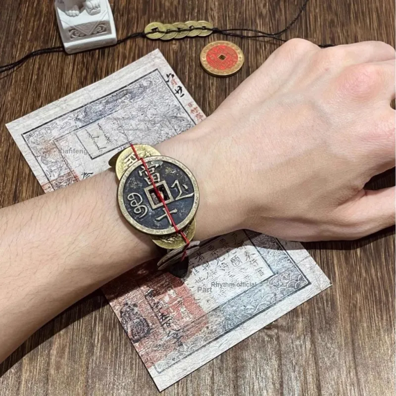 JIBAINANXI Copper Alloy Leather Wristbands Unisex-4