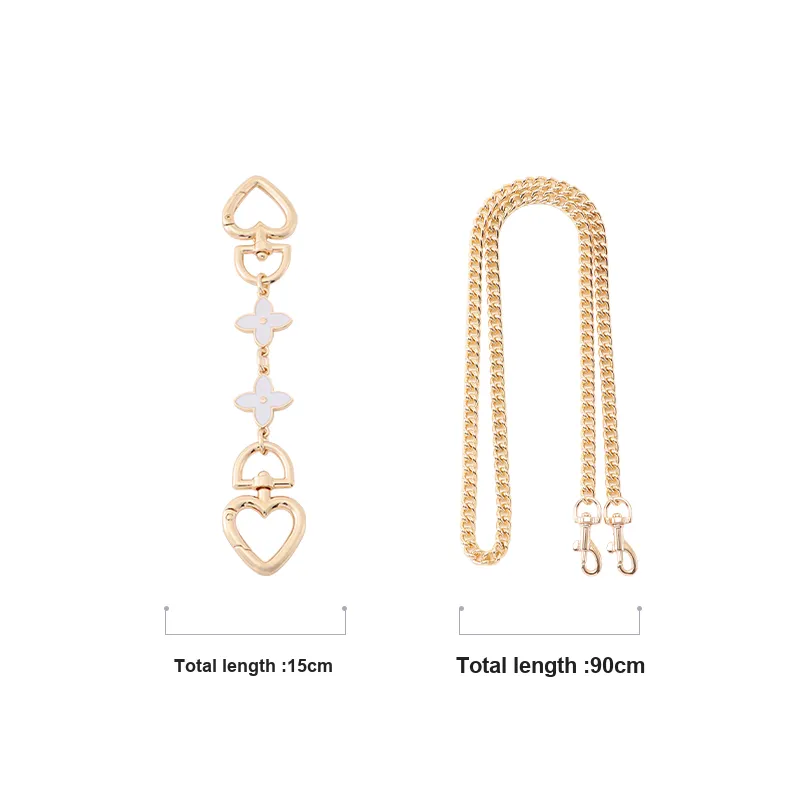 Gloya Metal Bag Strap Women's Gold Tone-4