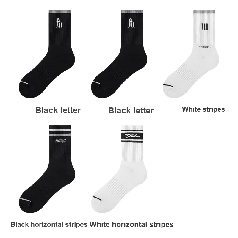 H YXIANG Mid Calf Socks Men's 5 Pack-19