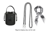 Leather Chain 100cm+Butterfly Silk Scarf