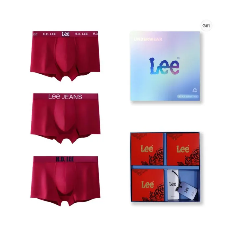 Lee Underpants Men's Combo Set Zodiac Year Red-28