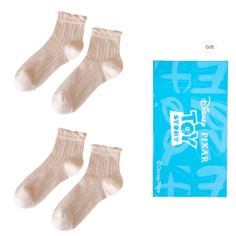 Disney Mid Calf Socks Women's Shopping Bag Combo Set-18